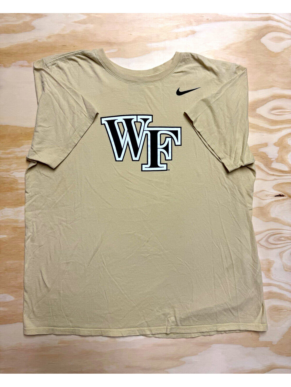 Nike Wake Forest Demon Deacons Gold Black White T-Shirt Shirt Size XL
